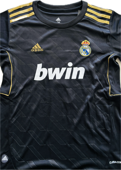 Cristiano Ronaldo 2011-12 Real Madrid Adidas Away Black Gold UCL champions league jersey Youth Kids