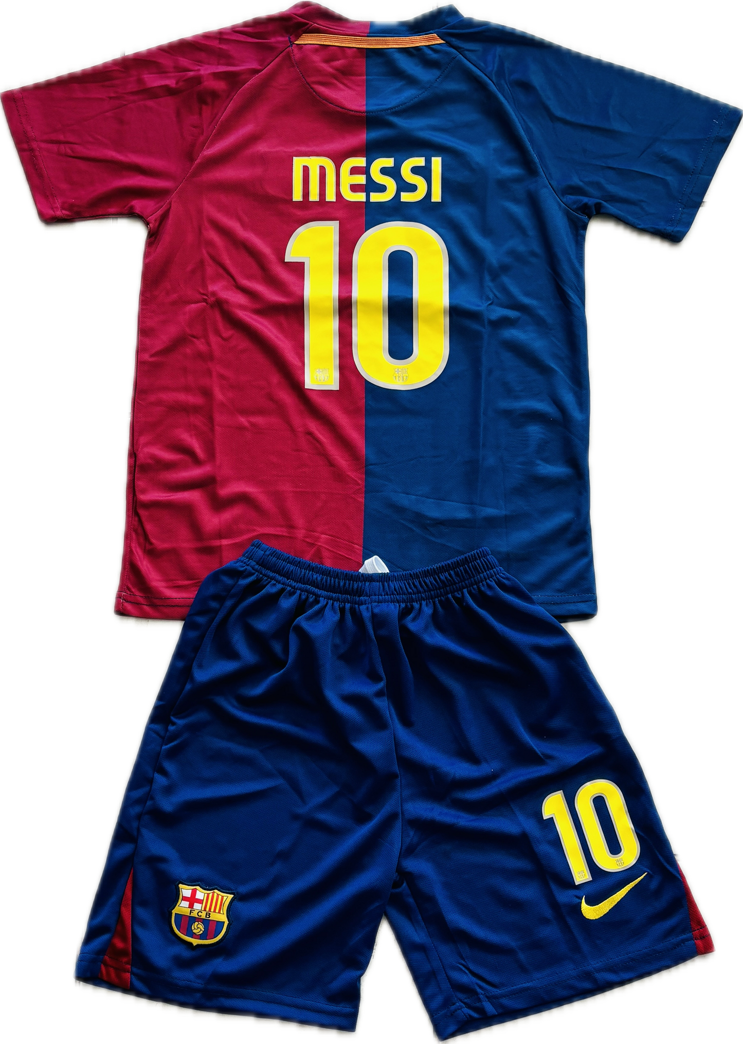 Messi 10 FC Barcelona 2009 Nike Final Roma Champions League Football Soccer Jersey Youth Kids