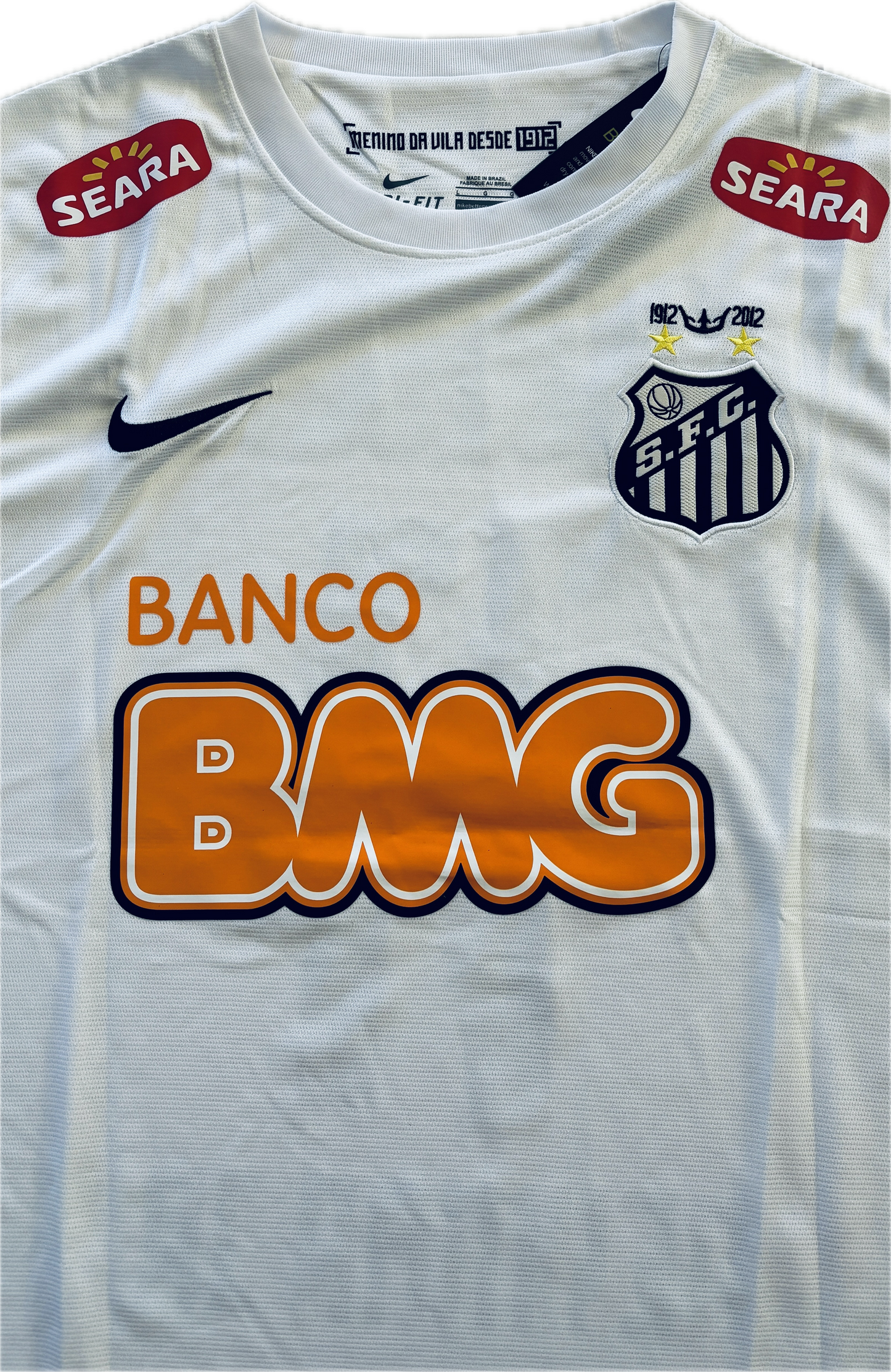 Neymar JR#11 Santos FC Soccer Jersey Classic White Football Shirt Long Sleeve MENS