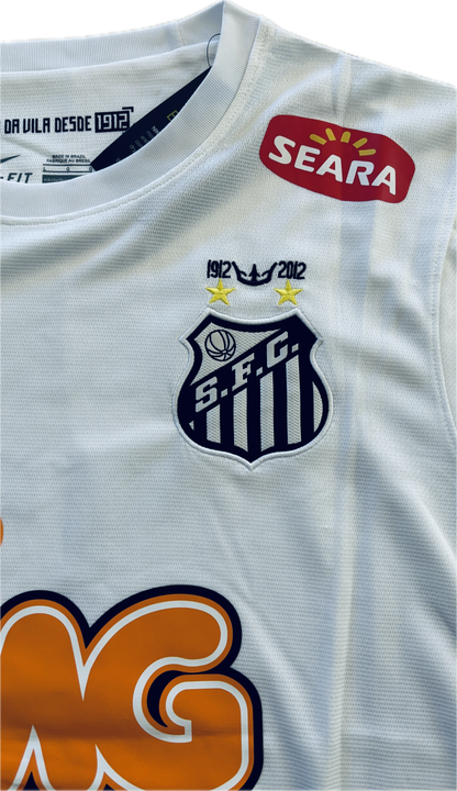 Neymar JR#11 Santos FC Soccer Jersey Classic White Football Shirt MENS