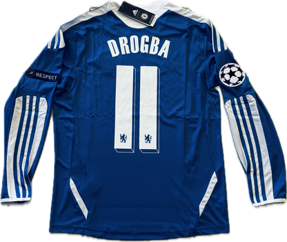 Chelsea 2012 Didier Drogba #11 Champions League Final Jersey Retro Vintage Soccer Football