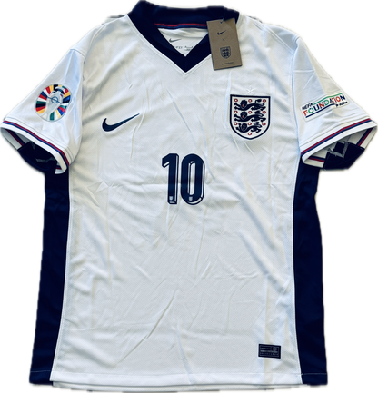 Jude Bellingham #10 England Home Jersey with UEFA Foundation Patch MENS