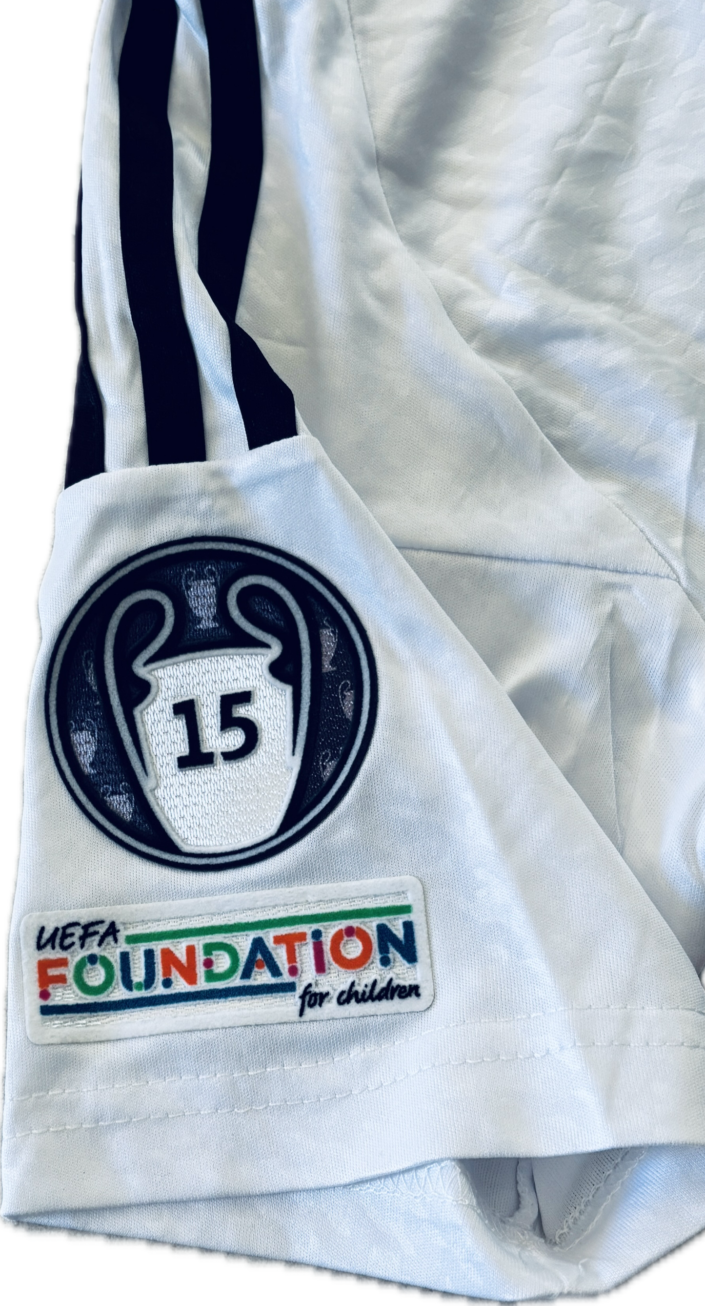 Kylian Mbappe 9 Real Madrid 2023/24 Home Youth Kids ADIDAS Jersey 15 champions league White UCL champions league Soccer jersey