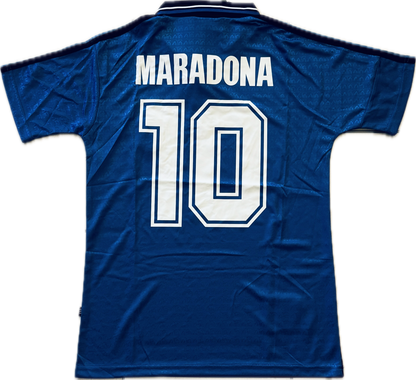 Vintage Maradona #10 Argentina 1994 Away Jersey World Cup Blue