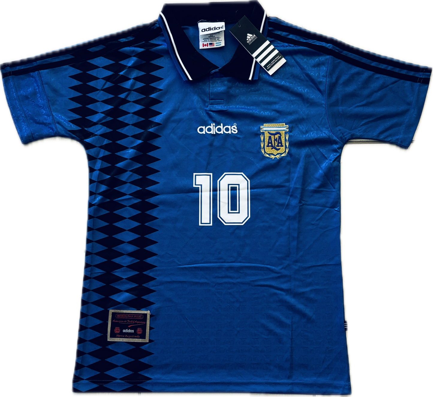 Vintage Maradona #10 Argentina 1994 Away Jersey World Cup Blue