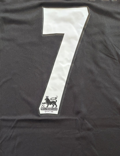 Vintage David Beckham #7 Manchester United 1998/99  Black Short Sleeve Retro Jersey