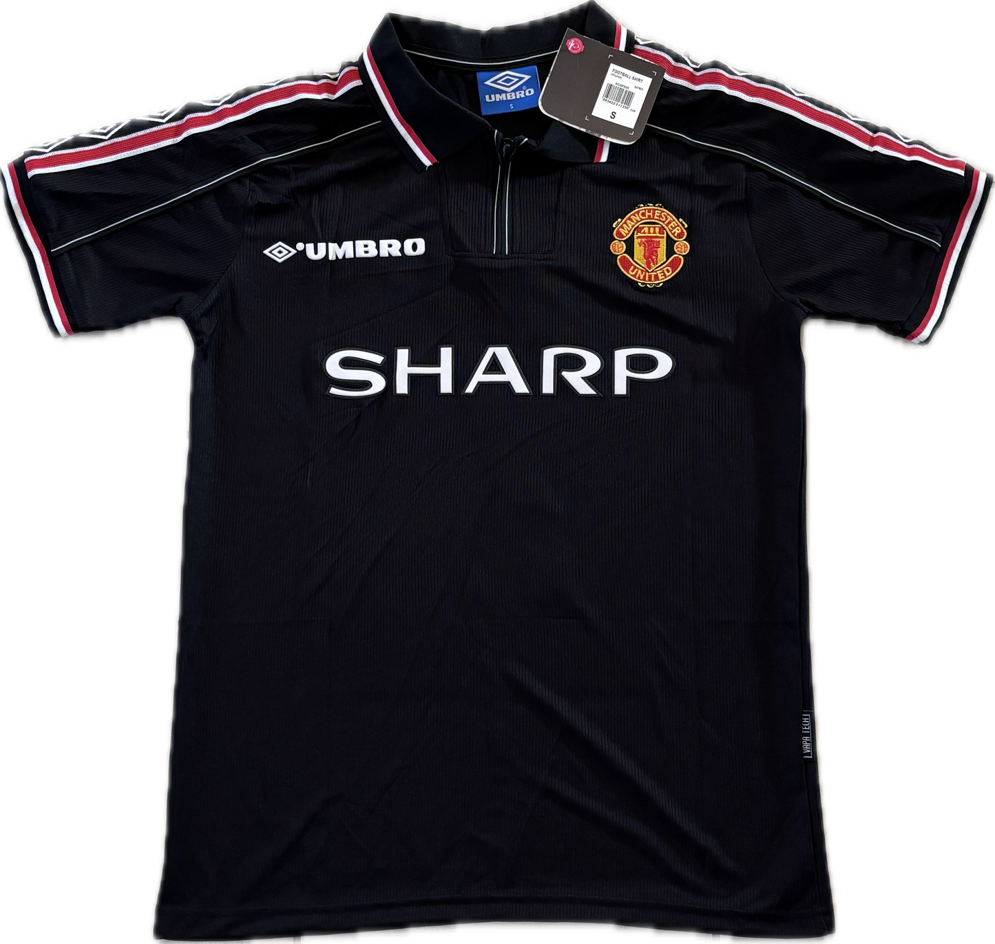 Vintage David Beckham #7 Manchester United 1998/99  Black Short Sleeve Retro Jersey