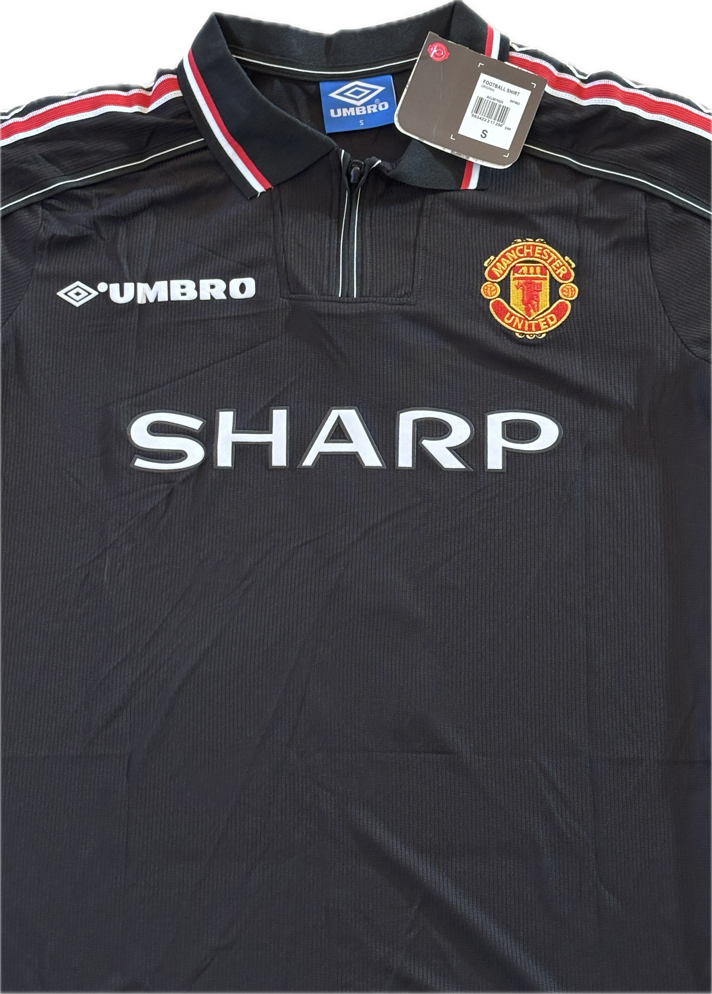 Vintage David Beckham #7 Manchester United 1998/99  Black Short Sleeve Retro Jersey