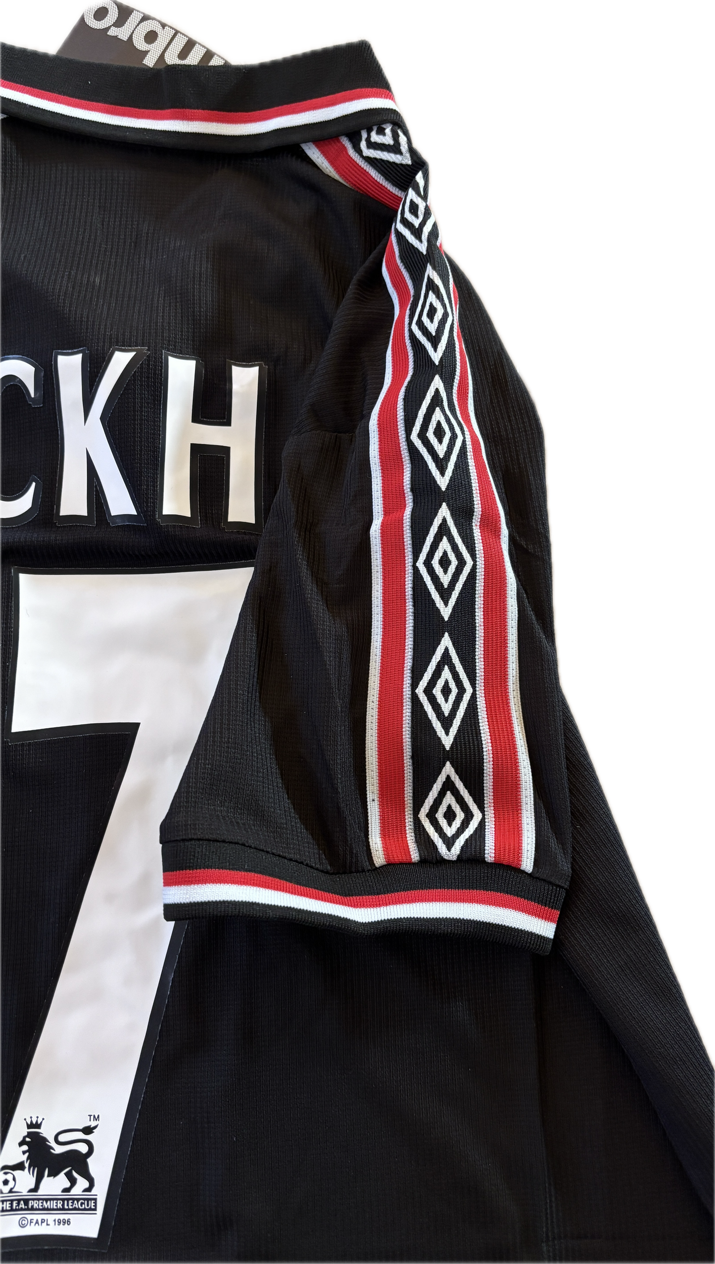 Vintage David Beckham #7 Manchester United 1998/99  Black Short Sleeve Retro Jersey