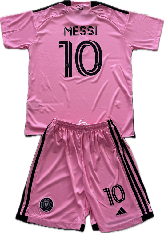 Lionel Messi 10 Inter Miami CF Adidas 2024 MLS League Football Soccer Jersey Primary Kids YOUTH