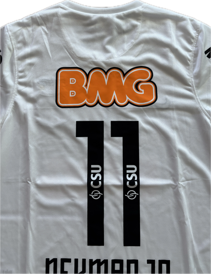 Neymar JR#11 Santos FC Soccer Jersey Classic White Football Shirt Long Sleeve MENS