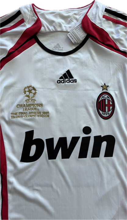 Kaka #22 AC Milan Jersey 2006/2007 Mens Final UEFA Champions League Long Sleeve Soccer Jersey MENS