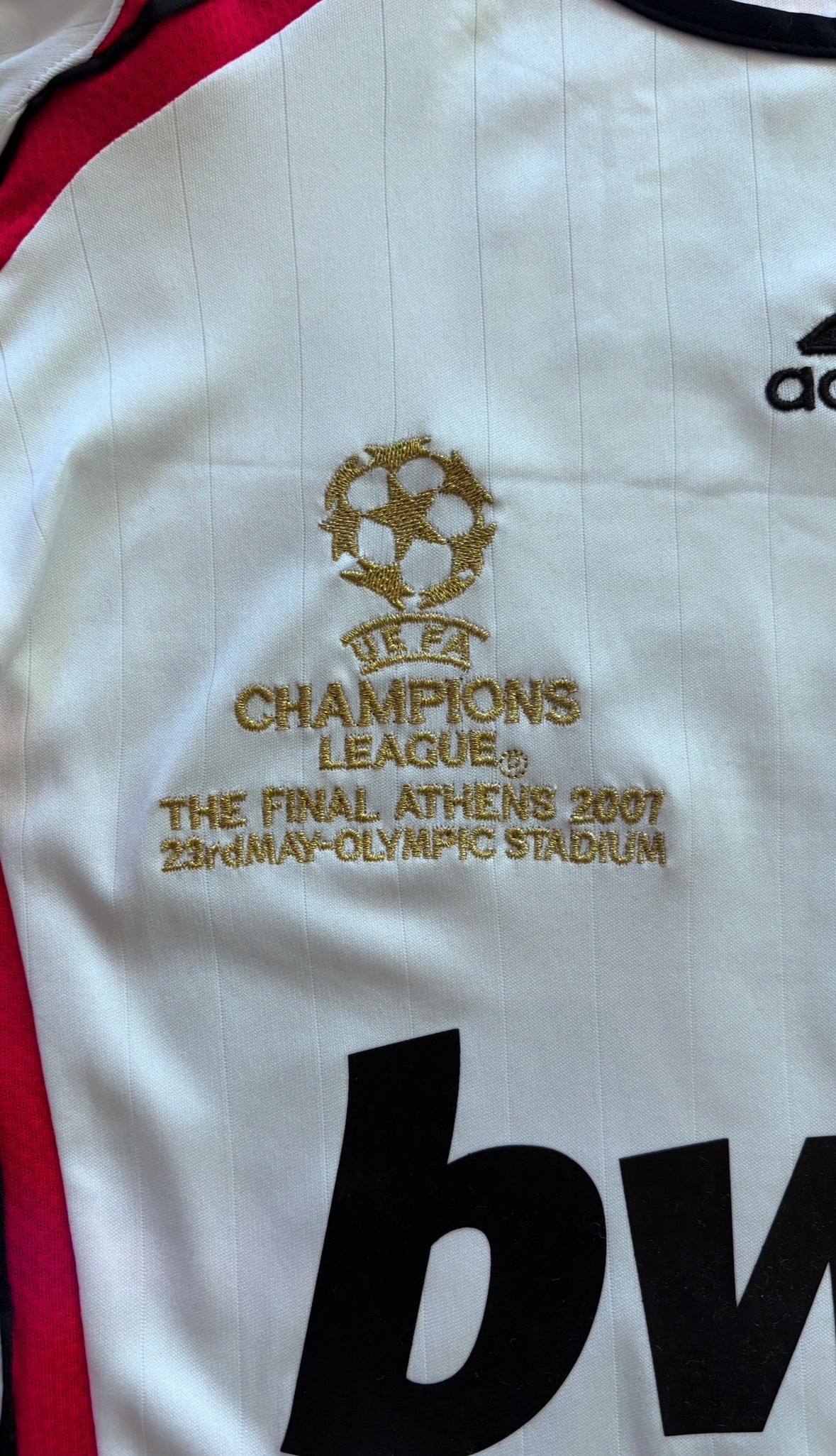 Kaka #22 AC Milan Jersey 2006/2007 Mens Final UEFA Champions League Long Sleeve Soccer Jersey MENS