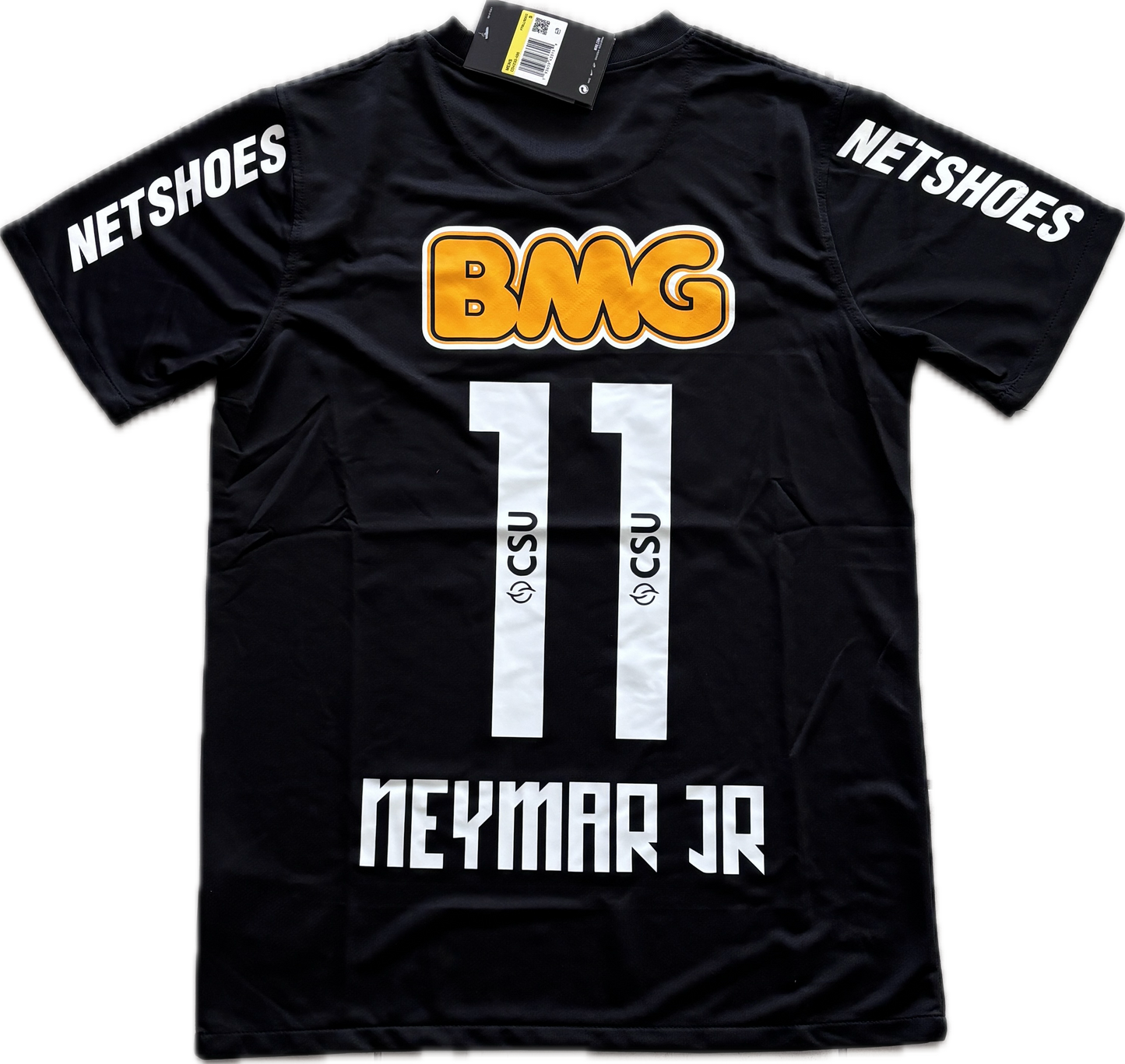 Neymar Jr#11 Santos FC Soccer Jersey Classic Black Away Football Shirt MENS