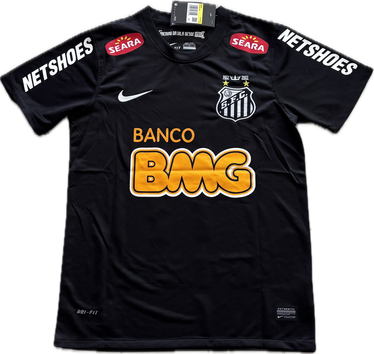 Neymar Jr#11 Santos FC Soccer Jersey Classic Black Away Football Shirt MENS