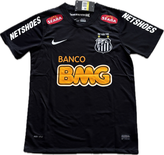 Neymar Jr#11 Santos FC Soccer Jersey Classic Black Away Football Shirt MENS