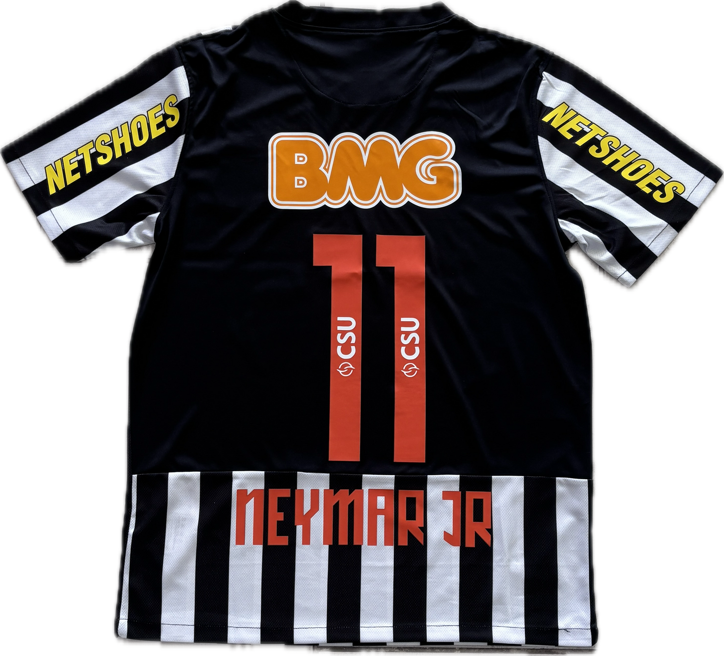 Neymar JR #11 Santos FC Soccer Jersey 2012-2013 Black White Football Shirt MENS