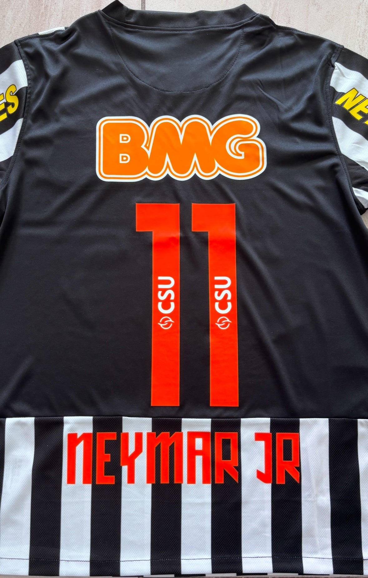 Neymar JR #11 Santos FC Soccer Jersey 2012-2013 Black White Football Shirt MENS