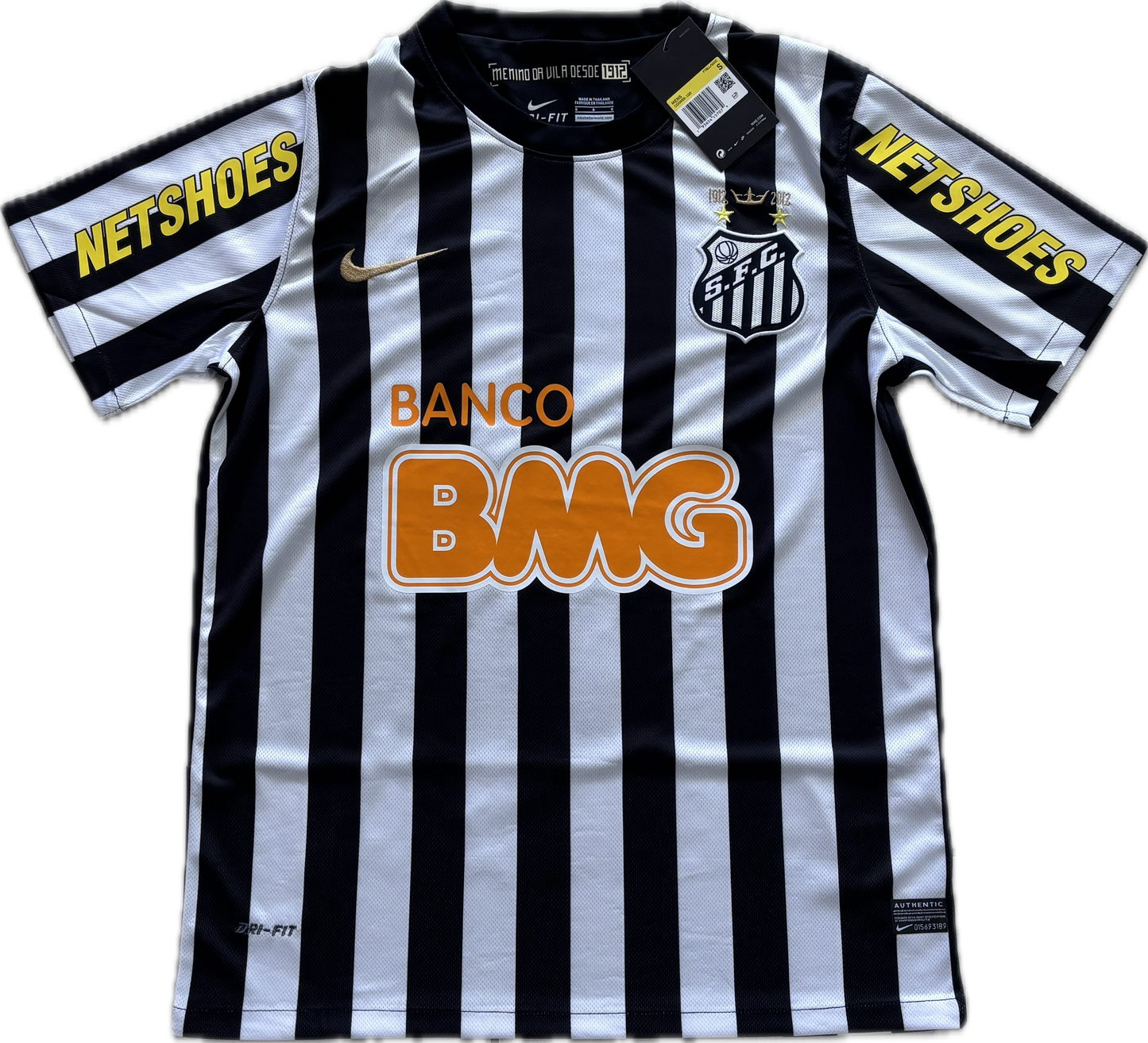 Neymar JR #11 Santos FC Soccer Jersey 2012-2013 Black White Football Shirt MENS