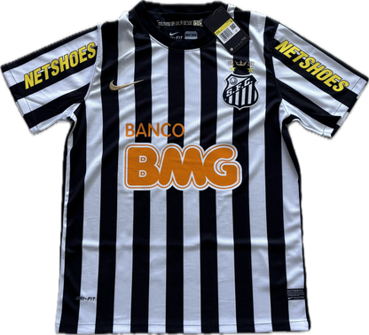 Neymar JR #11 Santos FC Soccer Jersey 2012-2013 Black White Football Shirt MENS