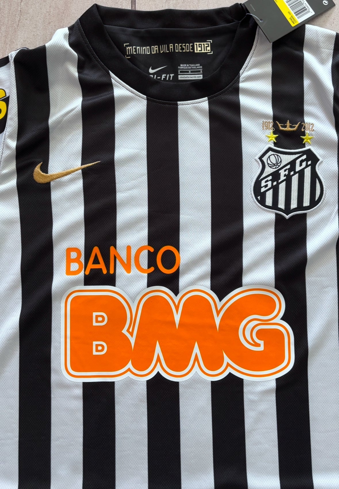 Neymar JR #11 Santos FC Soccer Jersey 2012-2013 Black White Football Shirt MENS