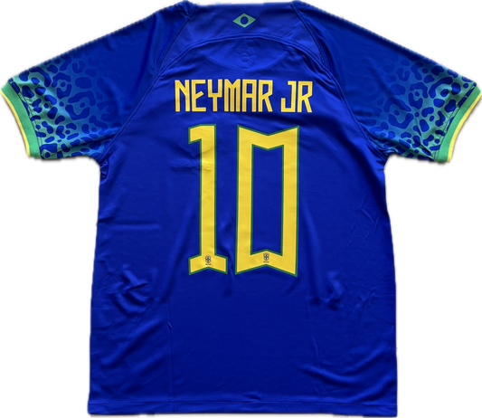 Neymar Jr. 10 Nike Brazil Away Jersey 2025 Iconic Blue Design with CBF Crest MENS
