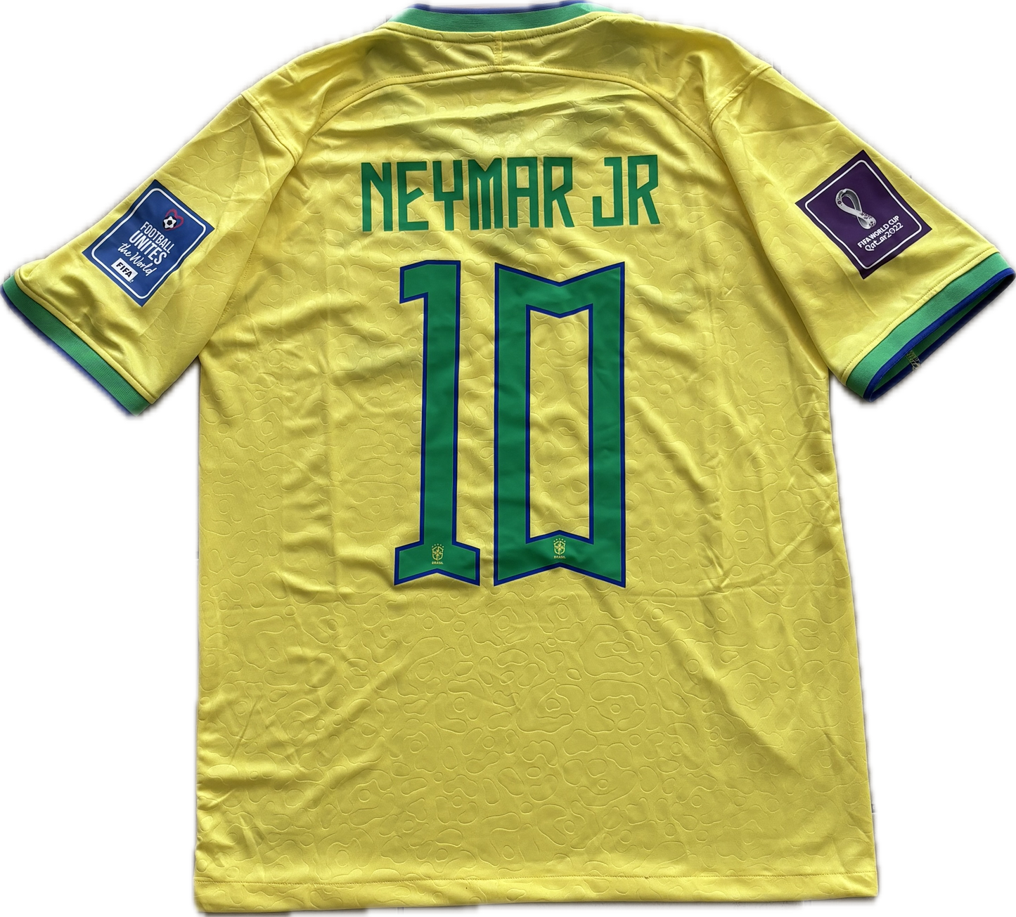 Neymar Jr #10 Brazil Yellow Men Jersey