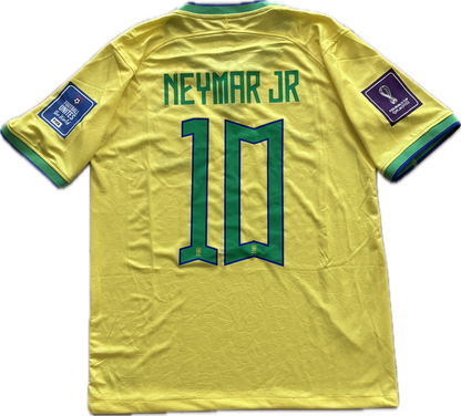 Neymar Jr #10 Brazil Yellow Men Jersey
