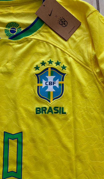 Neymar Jr #10 Brazil Yellow Men Jersey