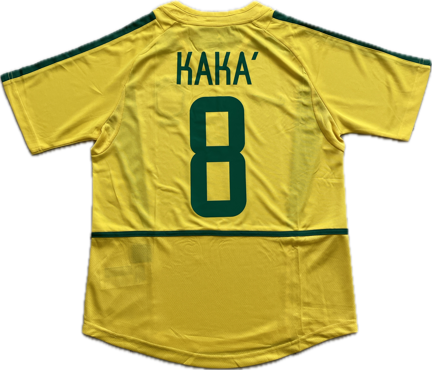 Kaka #8 Brazil National Football Team Yellow 2002 World Cup Soccer Jersey